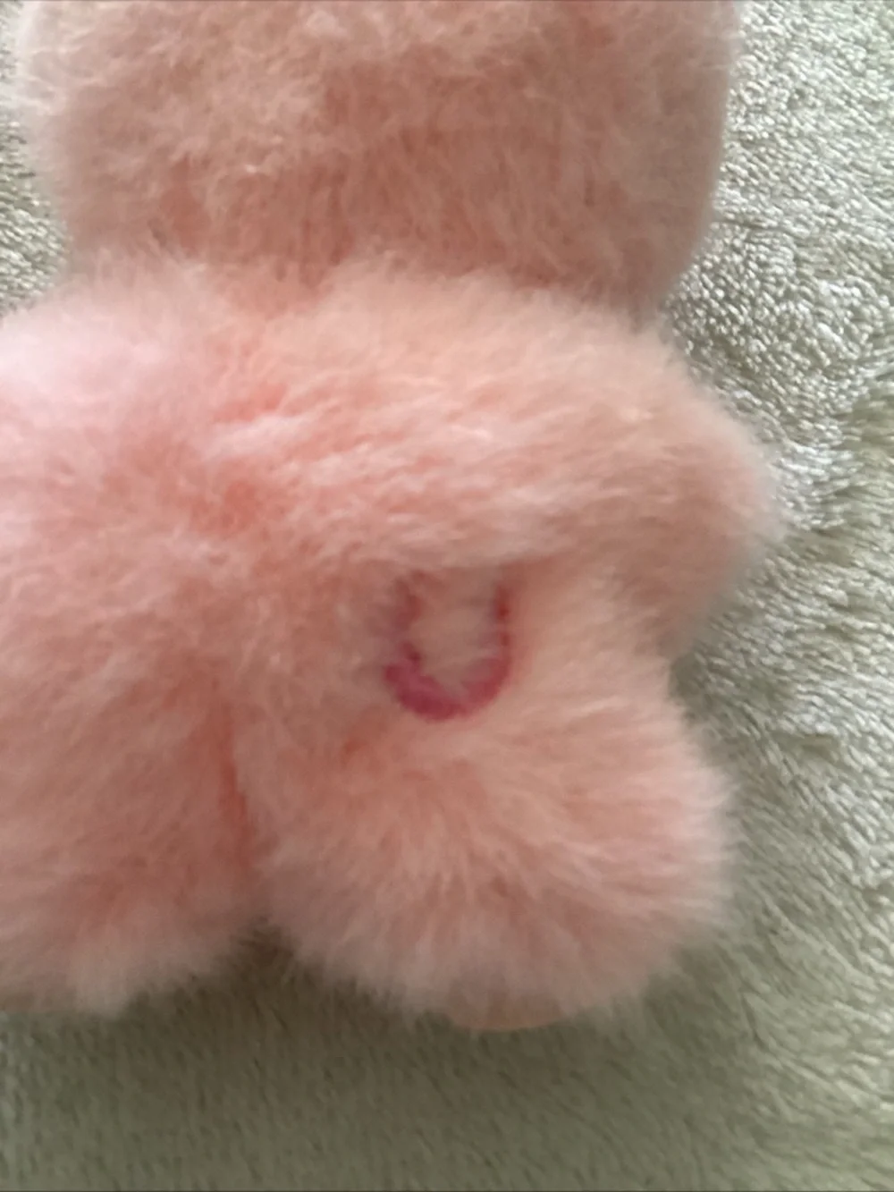 Plush Pink Bunny Keyring Pet Toy Accessory